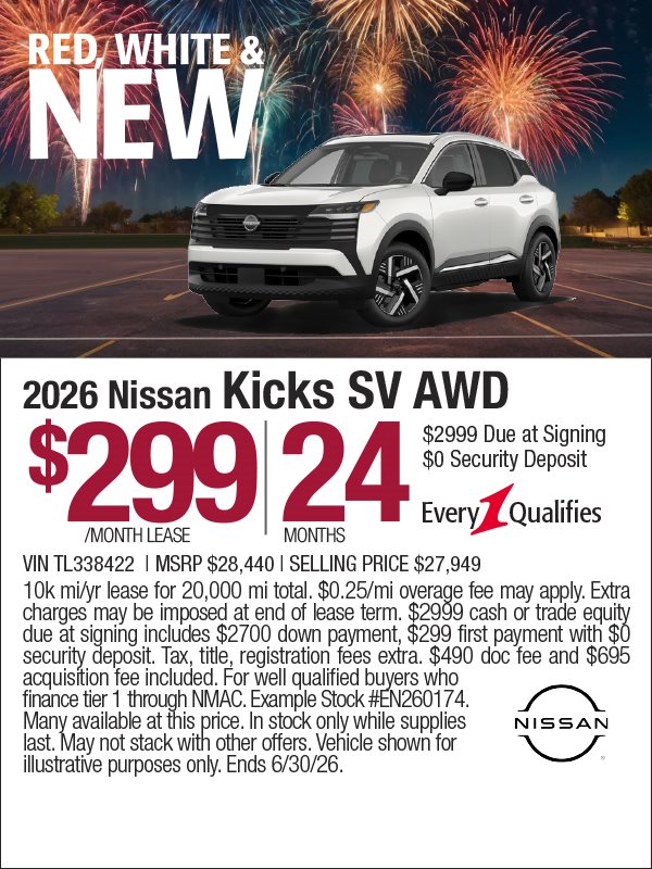 2026 Nissan Kicks SV AWD