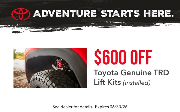 $600 Off Toyota Genuine
