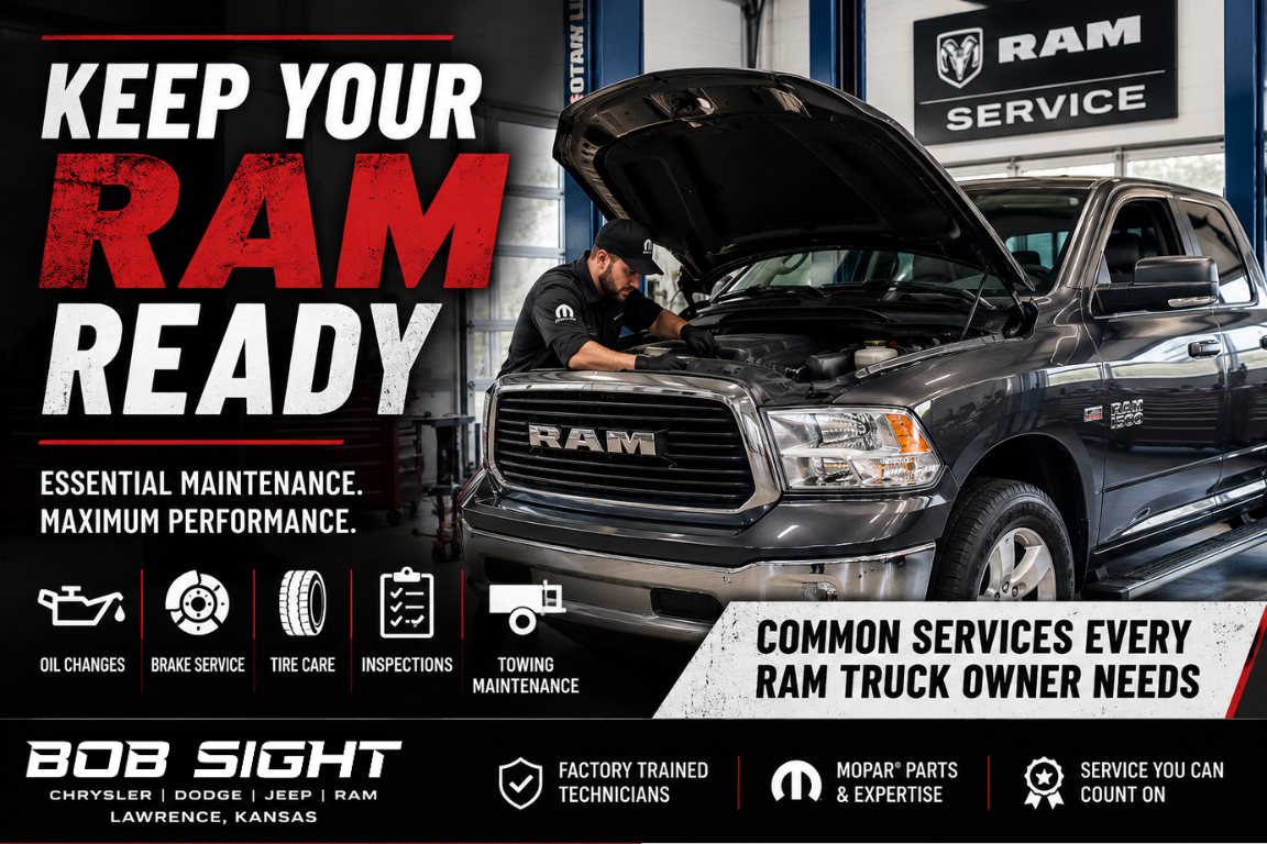 Ram truck maintenance in Lawrence KS with essential services every owner should schedule