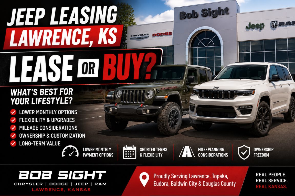 Jeep leasing in Lawrence KS comparing whether local drivers should lease or buy