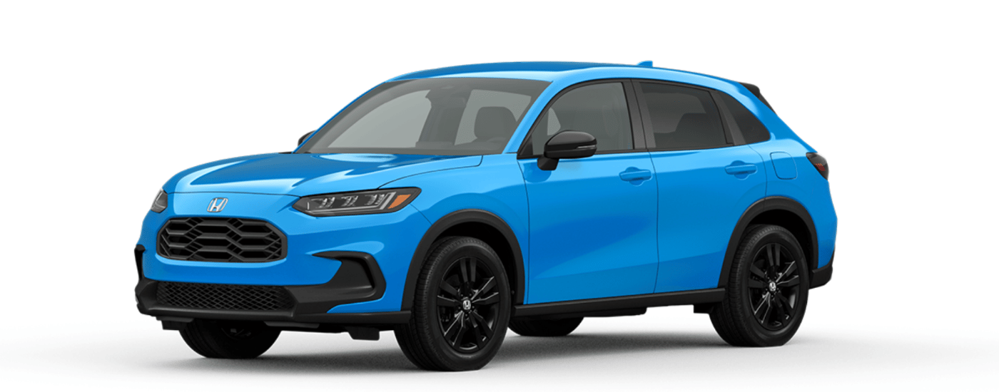 Blue 2027 Honda HR-V angled left