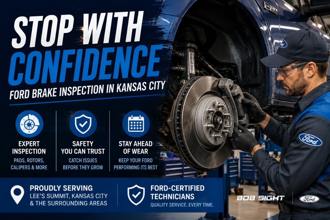 Ford brake inspection in Kansas City at Bob Sight Ford in Lee’s Summit Missouri