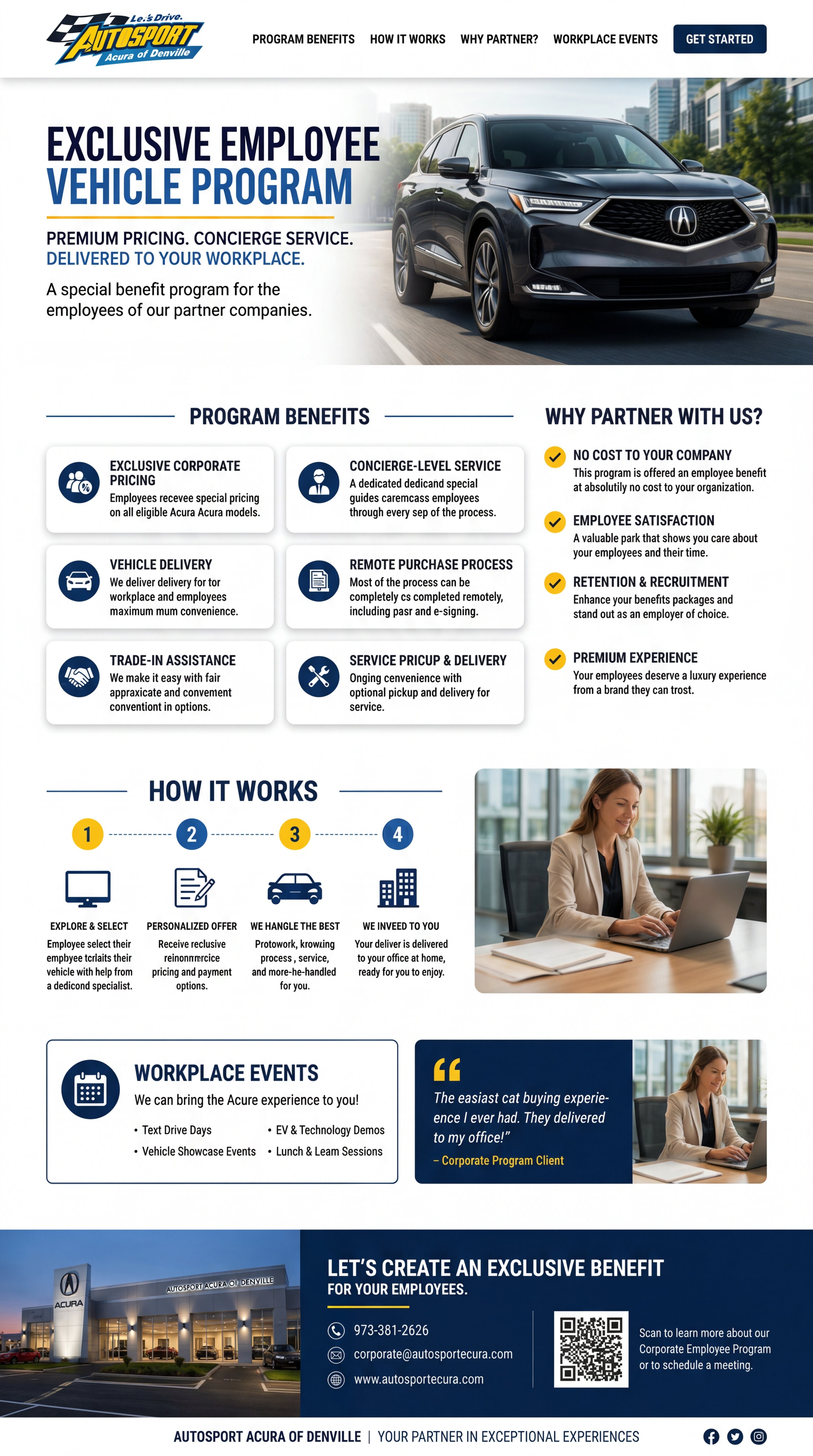 Autosport Acura Employee Vehicle Program details
