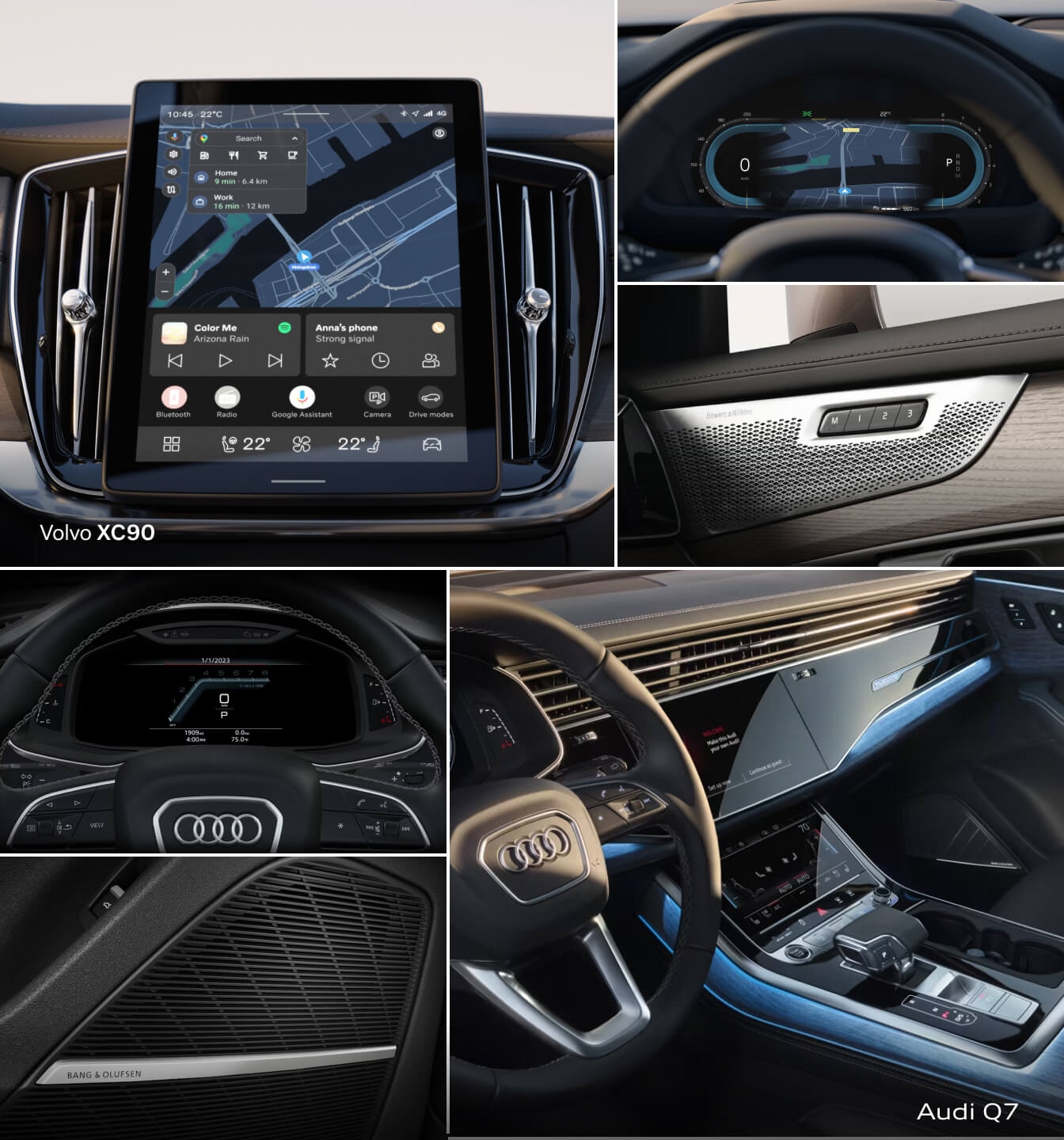 Volvo XC90 vs. Audi Q7 Safety Features & Technology