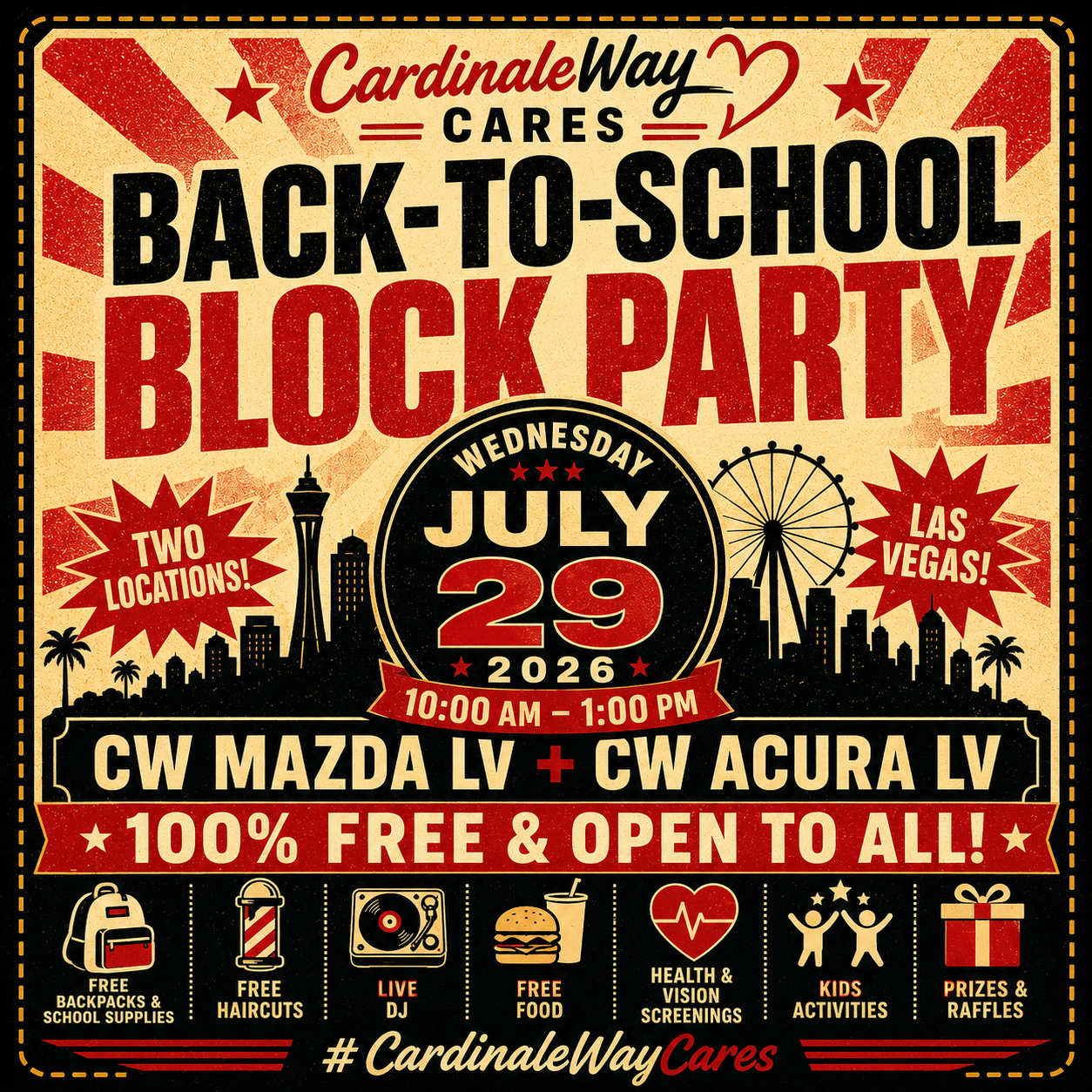 CardinaleWay Cares Back to School Block Party