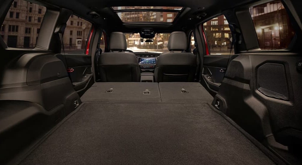 Black interior rear cargo area in a 2026 Jeep Cherokee.