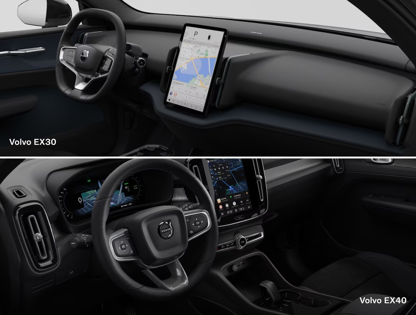 Volvo EX30 vs. Volvo XC40 Recharge Tech and Safety