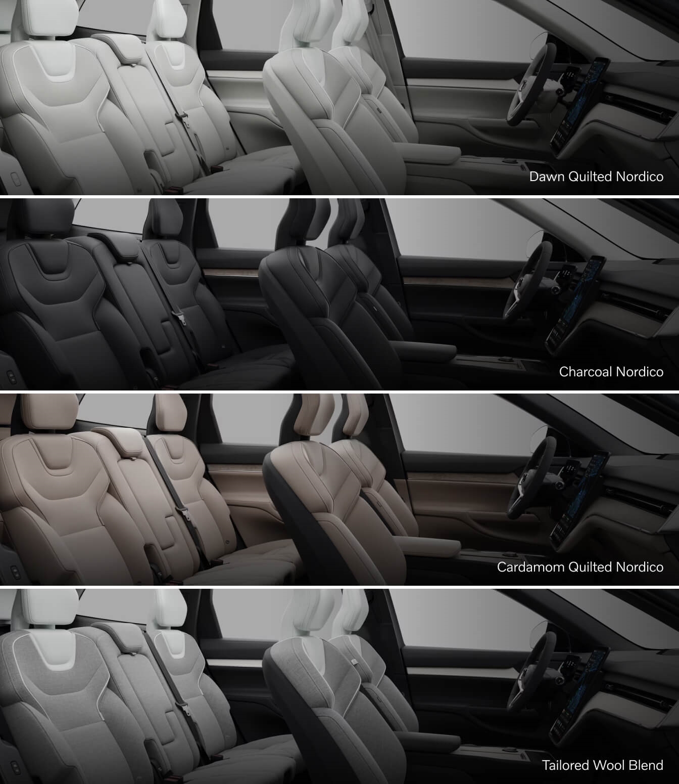 Volvo EX90 Interior Colors & Materials