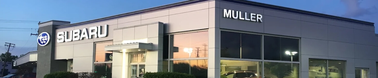 A street view of Muller Subaru.
