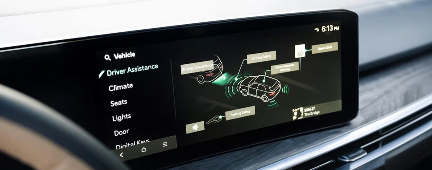 Infotainment screen in a 2026 Kia Sorento.