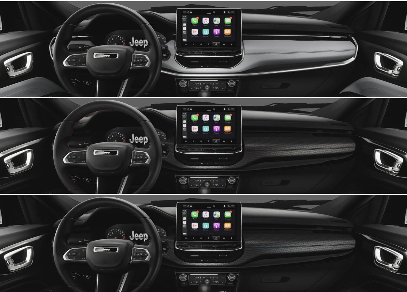 Jeep Compass Limited, Trailhawk and Limited Altitude interior
