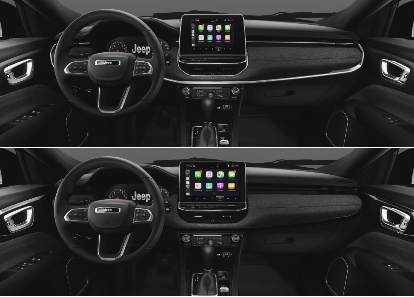 Jeep Compass Latitude and Compass Latitude Altitude interior