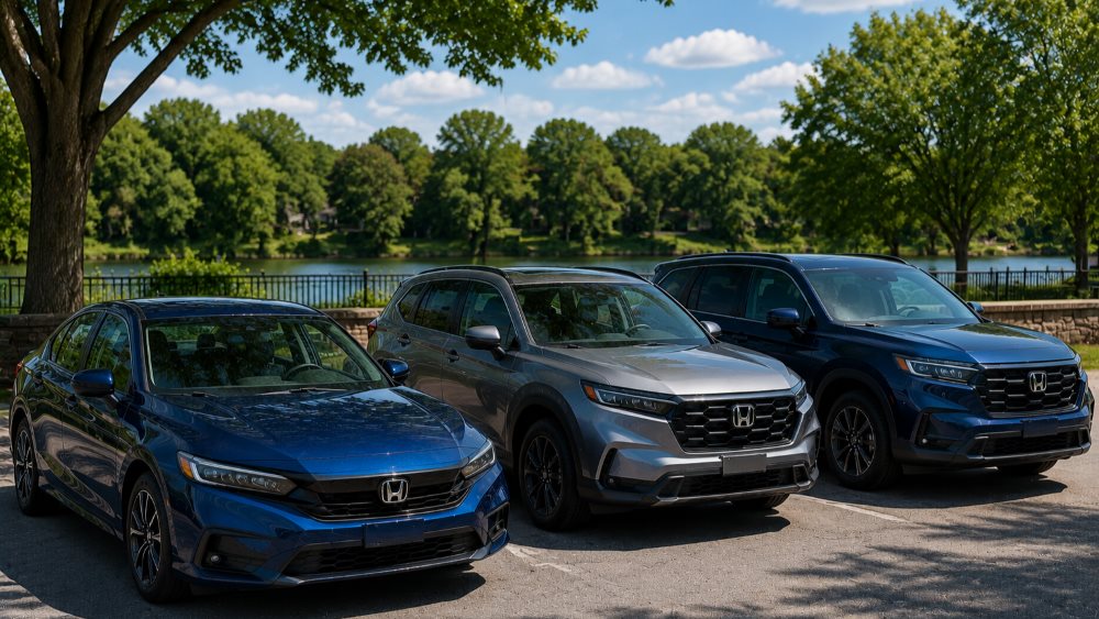 Honda Libertyville showroom with 2025 and 2026 Honda models on display