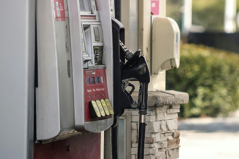 gas pump at a gas station