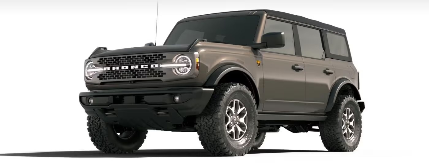 A brown 2025 Ford Bronco angled left.