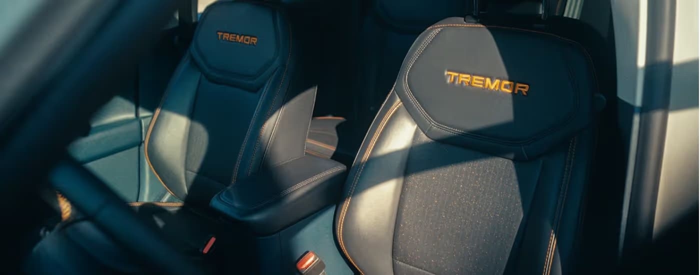 Front seats of a 2026 Ford Maverick Tremor.