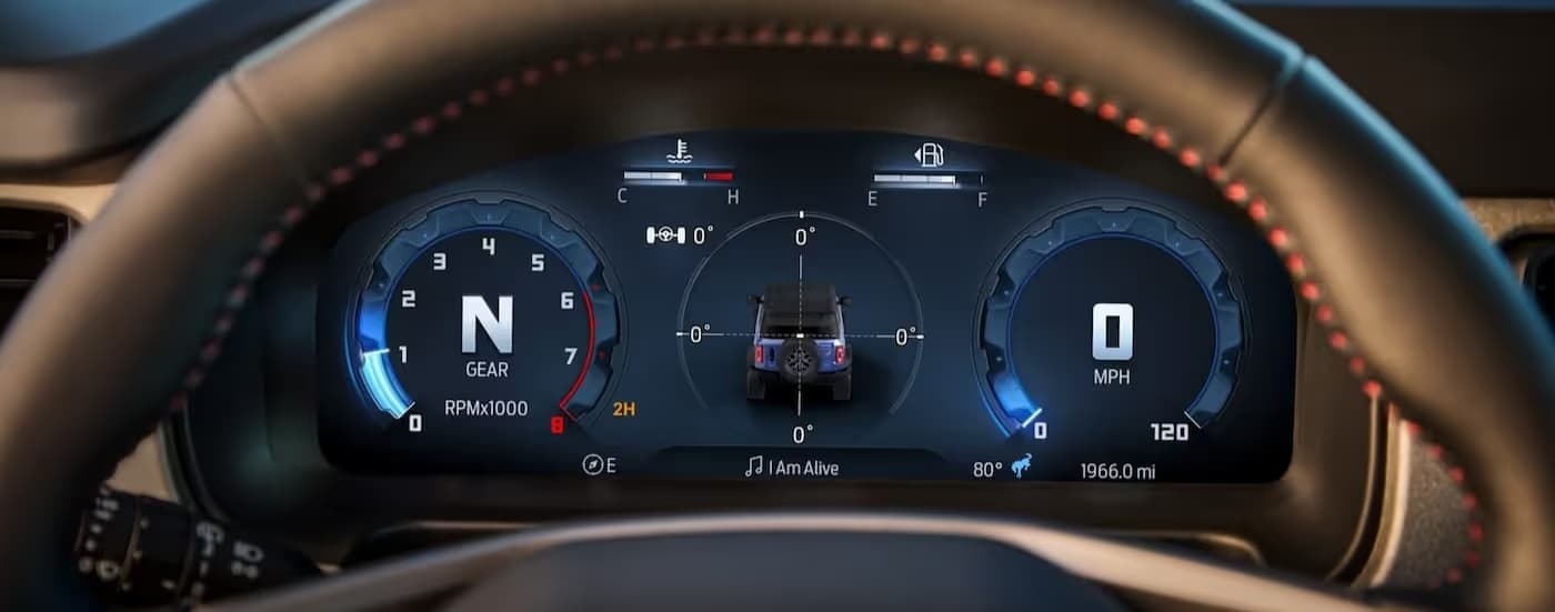 The digital dash in a 2026 Ford Bronco.