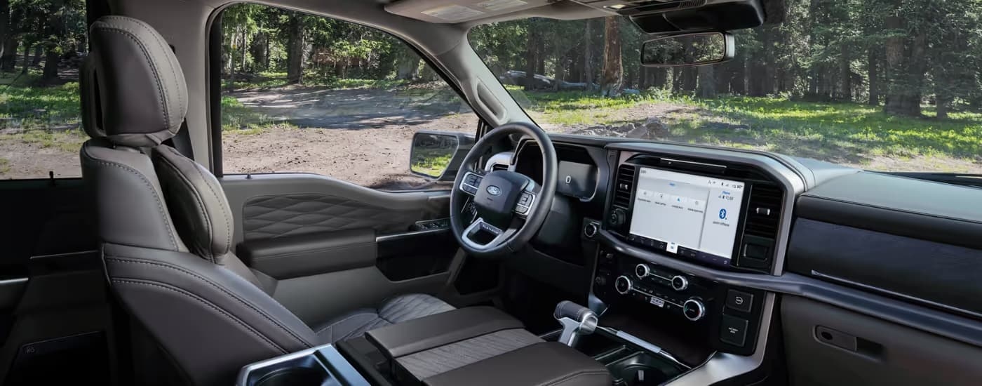 Grey interior of a 2026 Ford F-150 Platinum