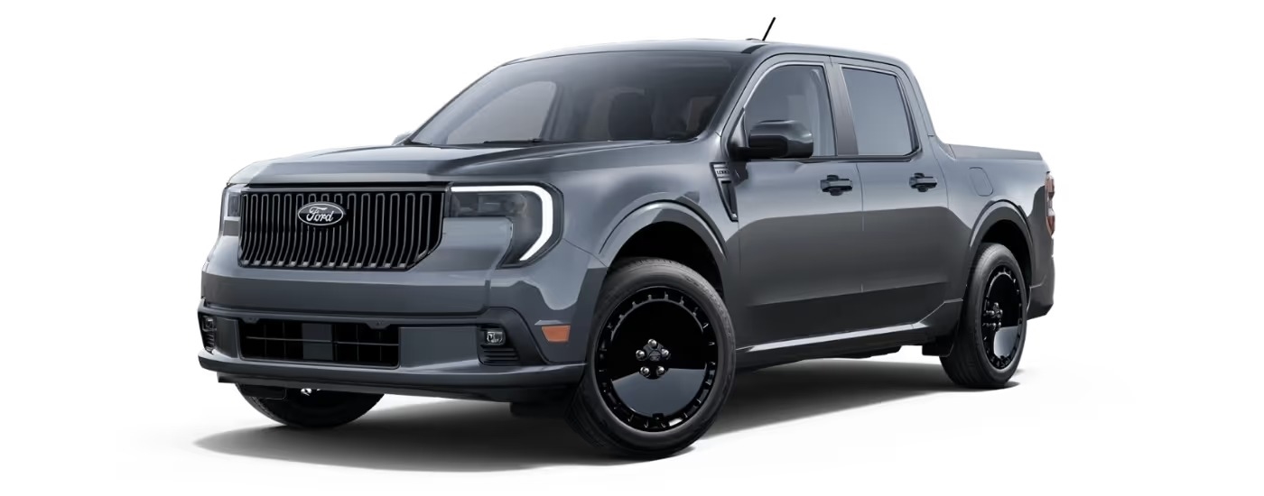 A grey 2025 Ford Maverick Lobo angled left.