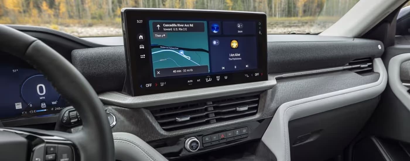 Infotainment display in a 2025 Ford Explorer Active