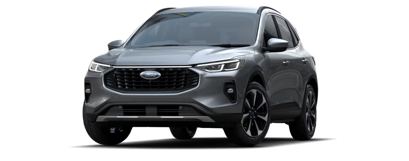 A grey 2024 Ford Escape Platinum angled left.