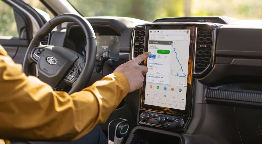 Infotainment display on a 2026 Ford Ranger.