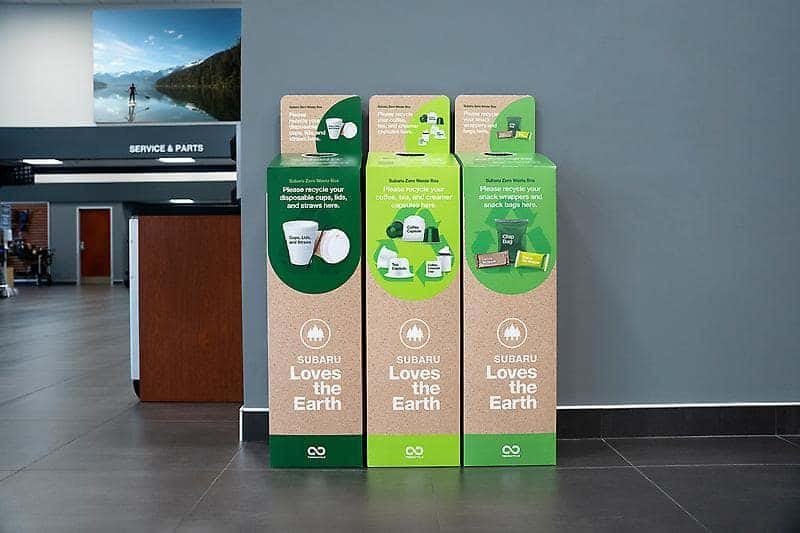Terracycle Recycling Bins in a Subaru Dealership Centennial Subaru Las Vegas NV
