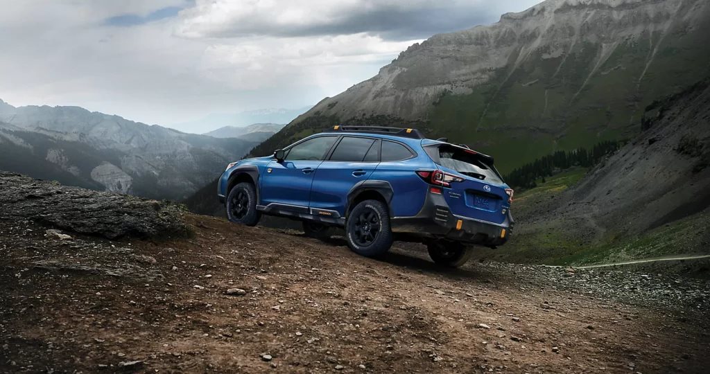 2024 Subaru Outback Wilderness with all of the equipment needed for your next adventure and one rear seat folded to carry it all. Centennial Subaru Las Vegas NV
