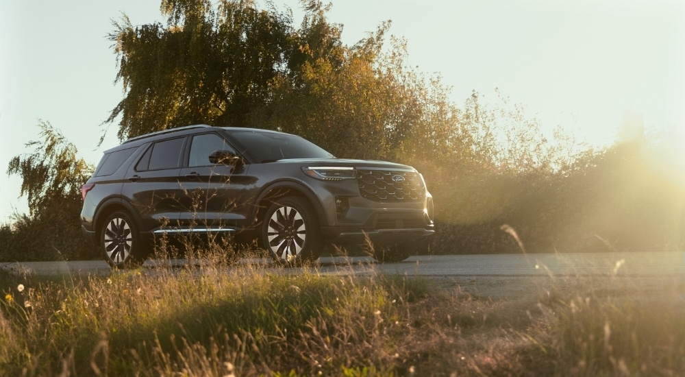 Black 2025 Ford Explorer for sale in Atlanta parked on pavement