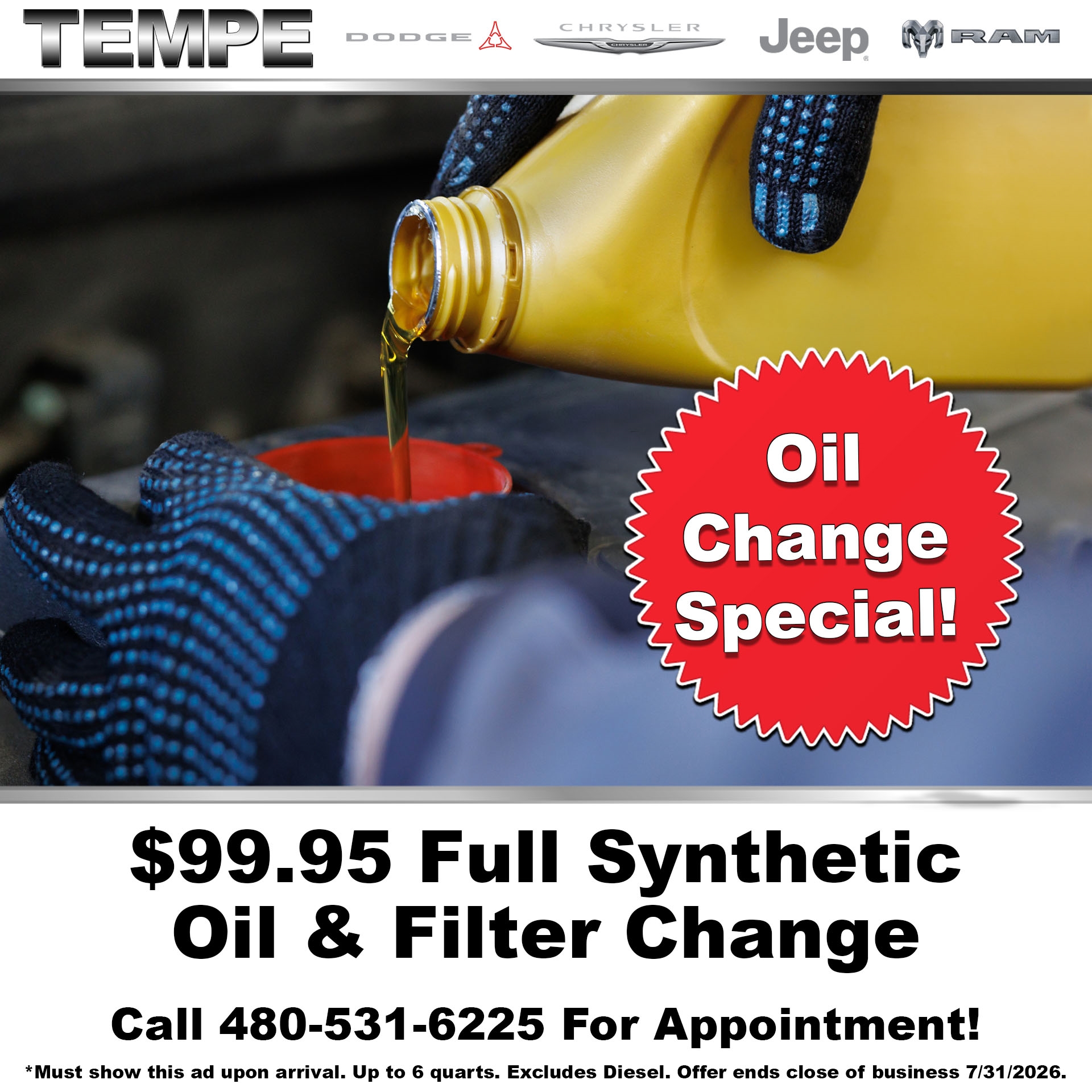Full Synthetic Oil and Filter