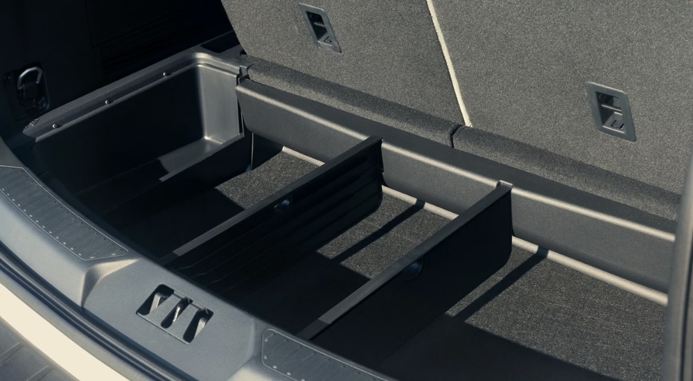 Cargo storage in a 2025 Ford Explorer.