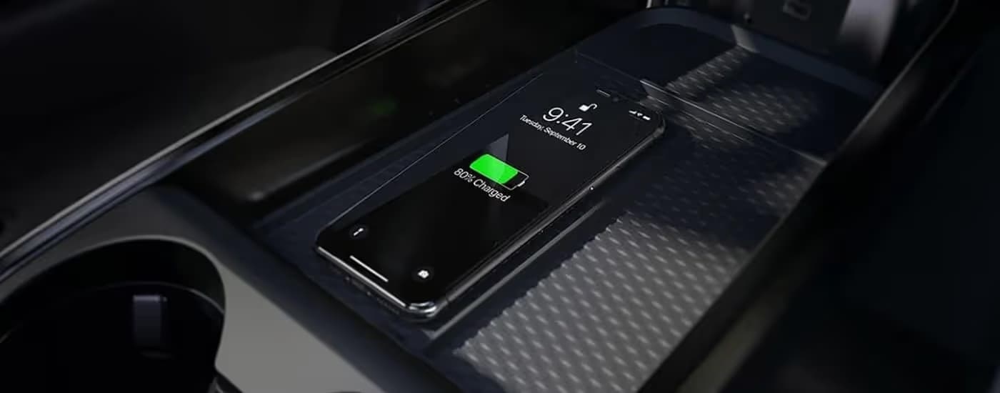 Cellphone charging in a 2023 Fod Mustang Mach-E.