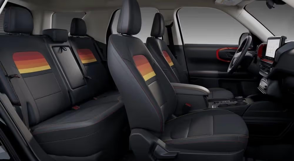 Side view of the seating in a 2025 Ford Bronco Sport Free Wheeling.