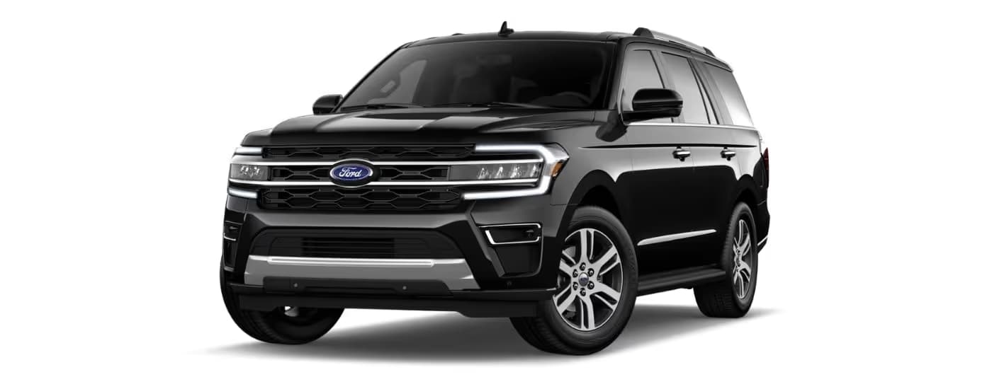 A black 2023 Ford Expedition model.