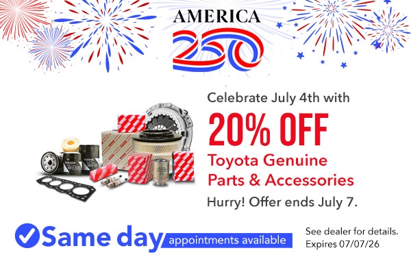 20% OFF Toyota Genuine
