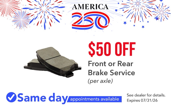 $50 OFF Front and Rear