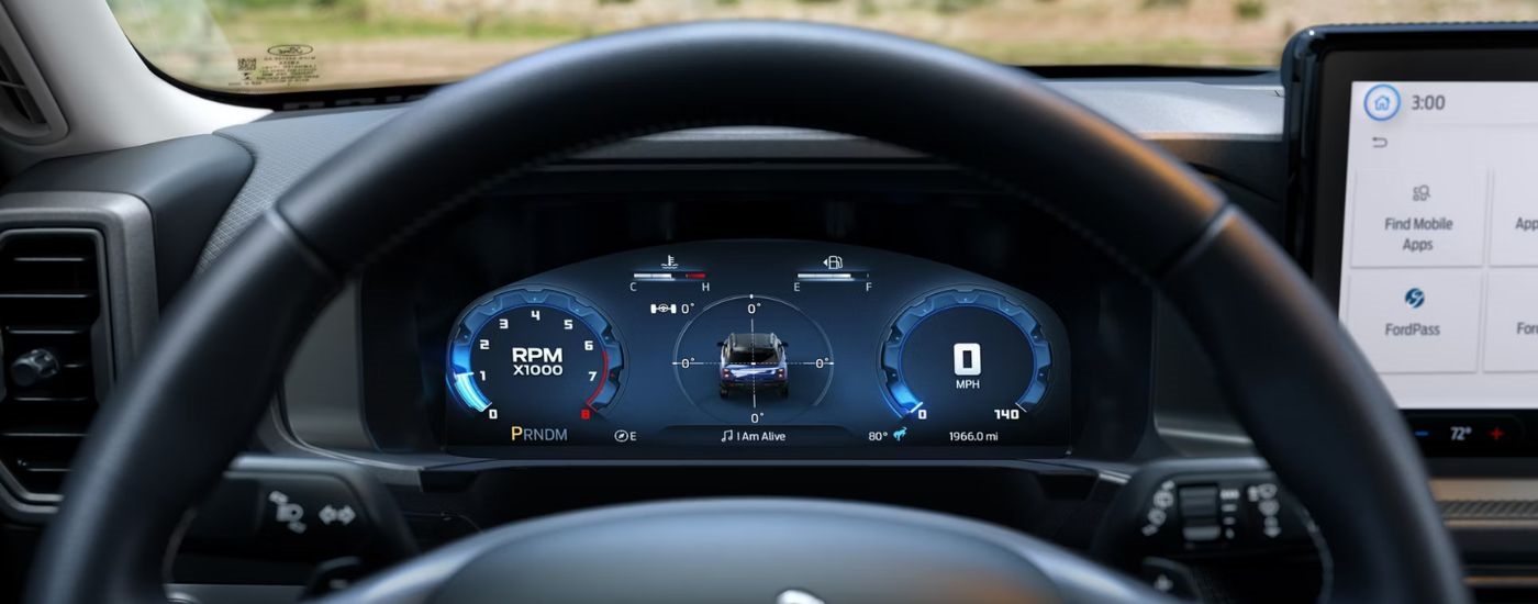 2026 Ford Bronco Sport digital gauge cluster.