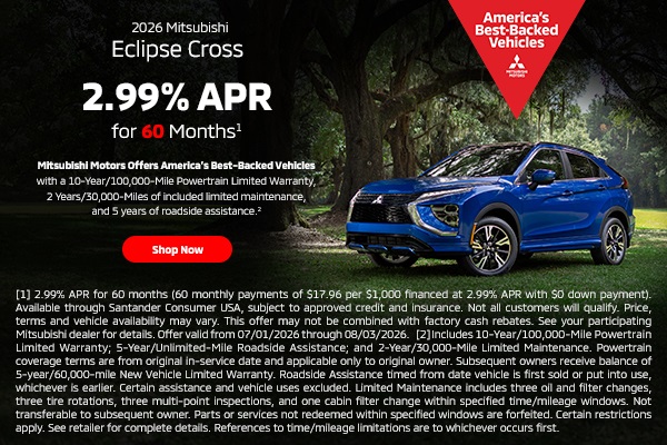 Mitsubishi Dealer in Clifton Park, NY | New and Used Cars | Tony
