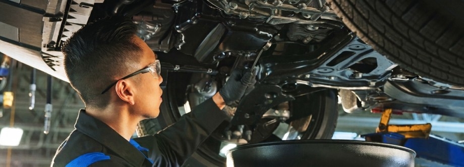 Garvey Volkswagen tech servicing vehicle