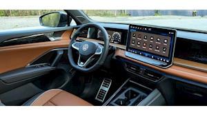Volkswagen Tiguan interior showing large touchscreen infotainment and digital cockpit