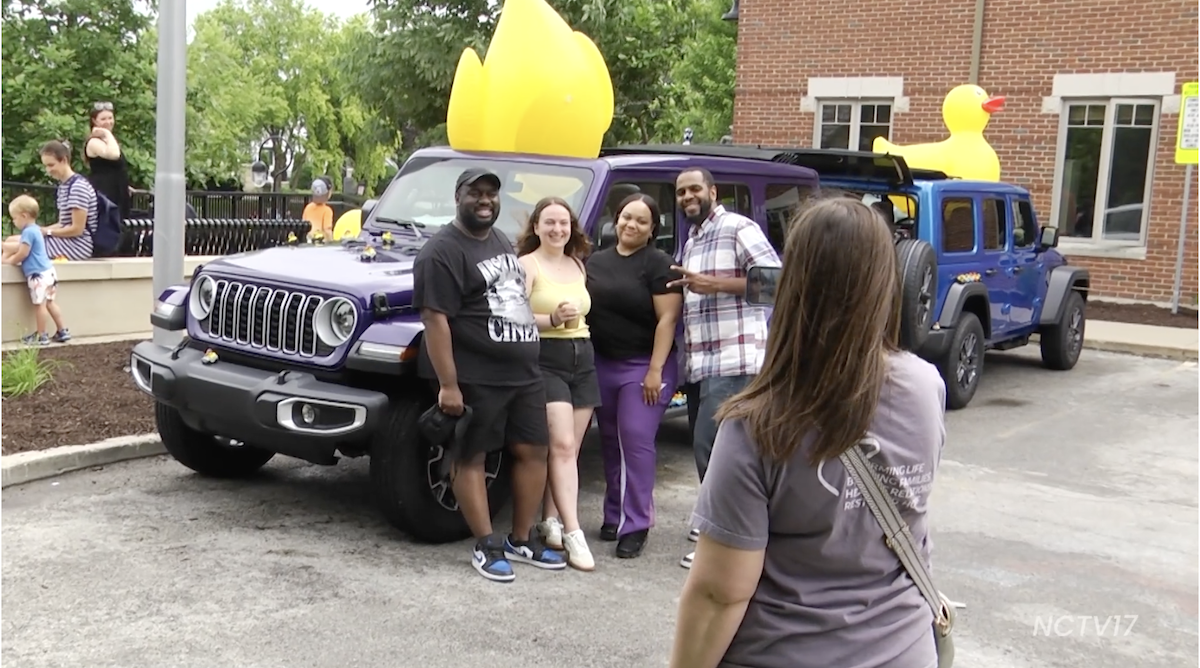 Naperville Duck Race community event in Downtown Naperville