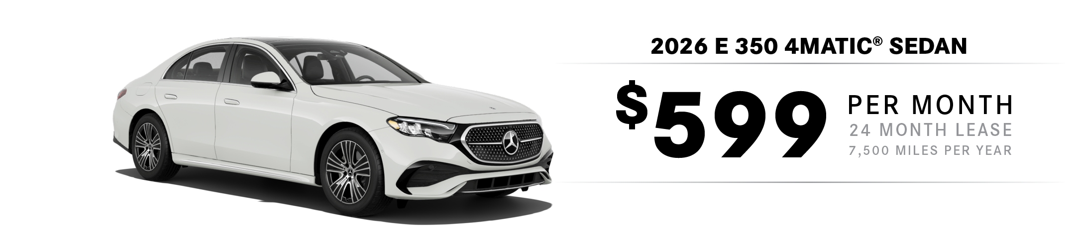 2026 Mercedes-Benz E 350 4MATIC Seadan Lease Special
