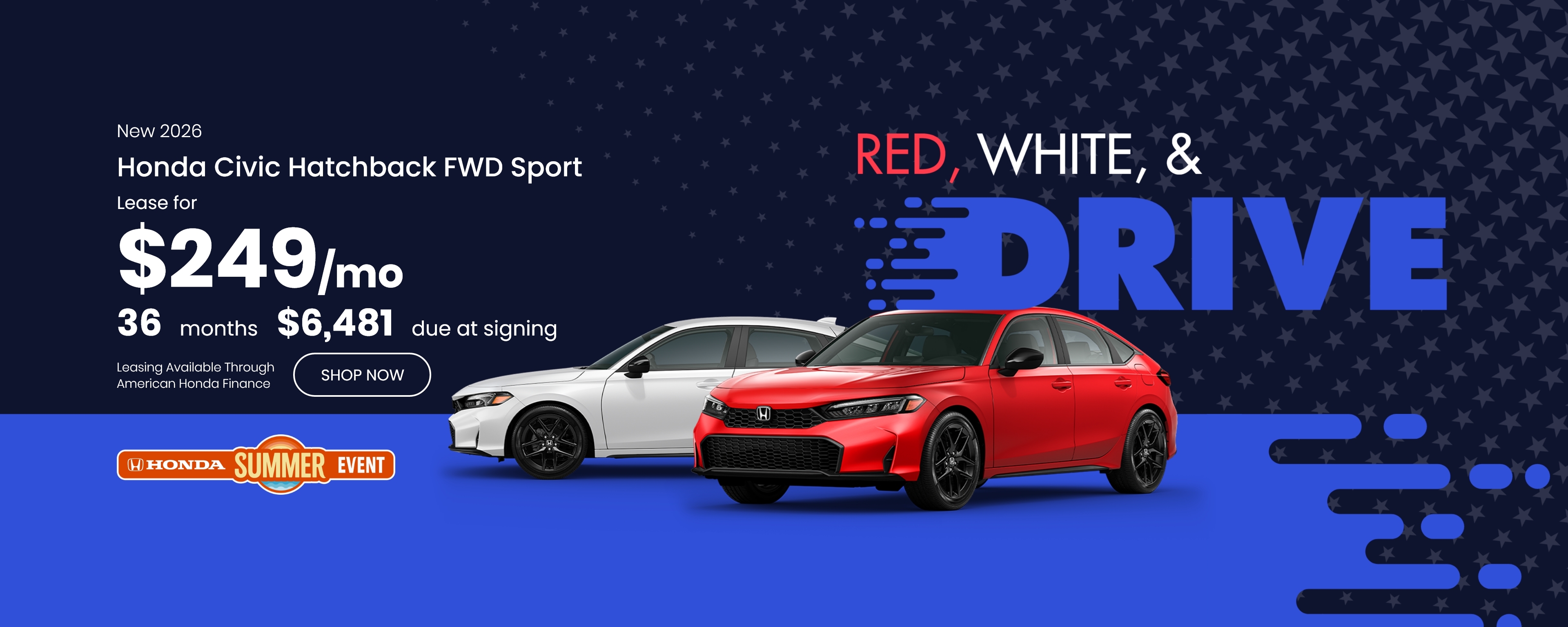 Lease a New Honda Civic Hatchback FWD Sport