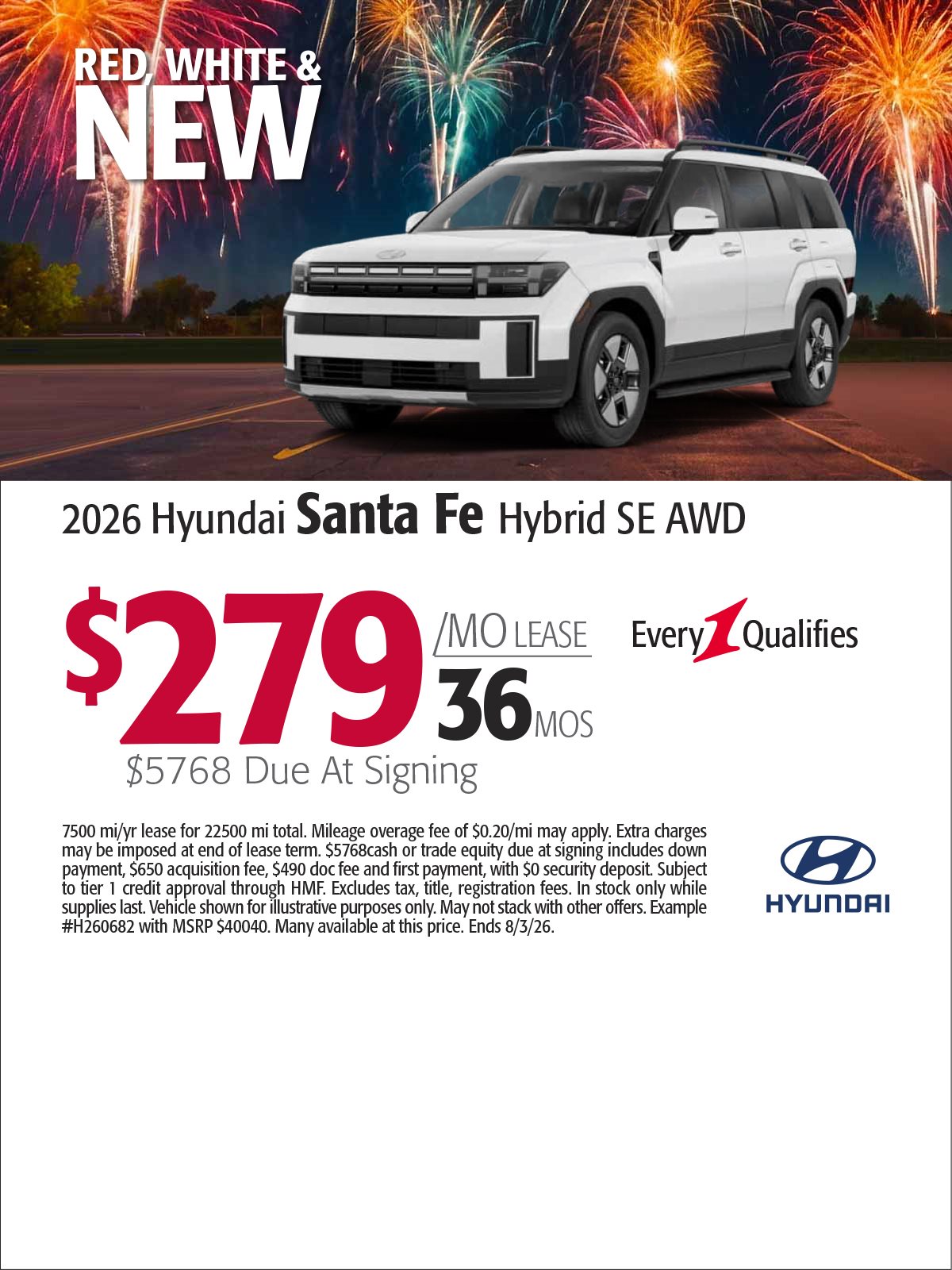 2026 Santa Fe Hybrid SE AWD
