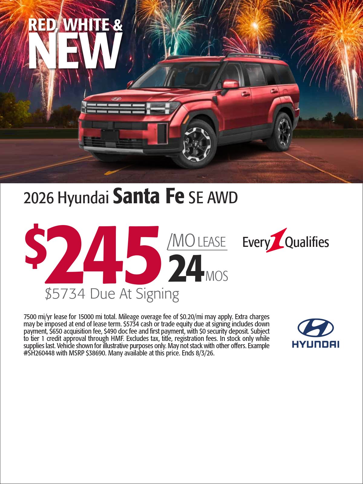 2026 Hyundai Santa Fe SE AWD