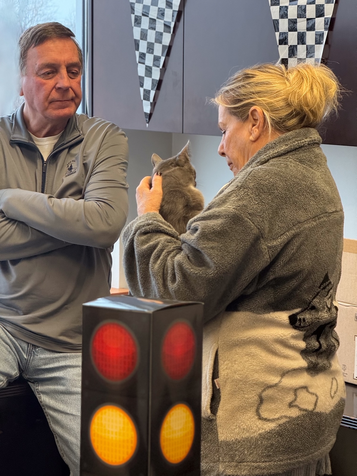 Community members visiting the Pit Stop for Pets event