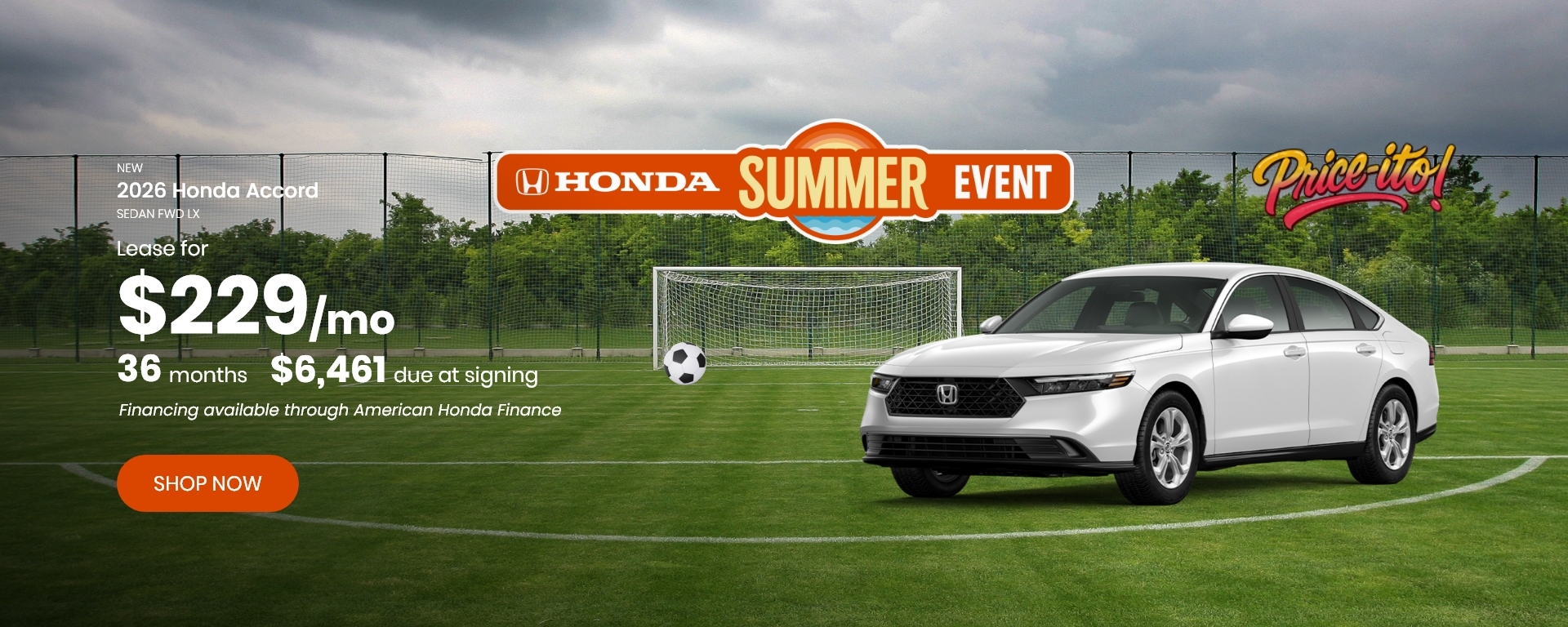 Lease a New 2026 Honda Accord SE FWD for as low as $259 Per Month for 35 Months
