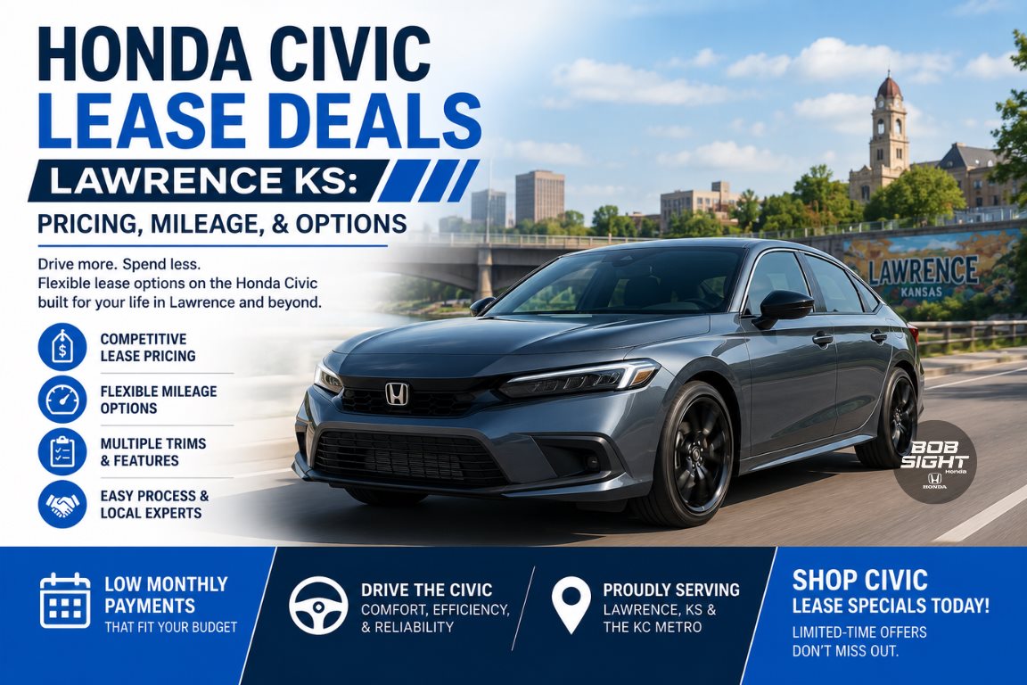 Honda Civic Lease Deals in Lawrence KS with Pricing, Mileage and Lease Options