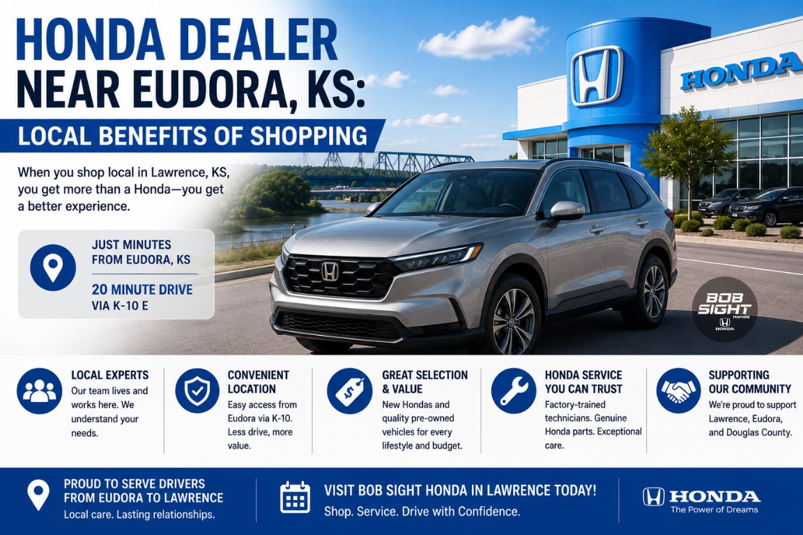 Honda Dealer Near Eudora KS and the Local Benefits of Shopping in Lawrence