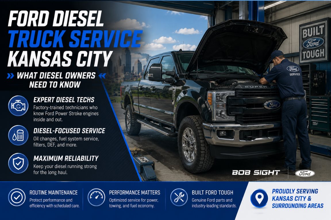 Ford Power Stroke diesel truck service in Kansas City with expert maintenance and repair for Super Duty trucks